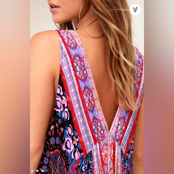 NWOT Free People Gypsey Trapeze Dress - generous size fits 10 - 12 - Picture 3 of 7